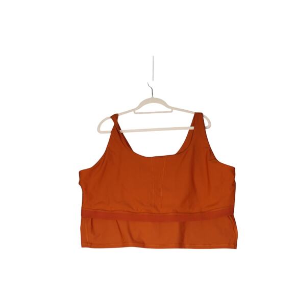 Old Navy Cropped Top Tank Women Plus Size 4X Burnt Orange Built in Bra Hike Golf - Picture 6 of 10